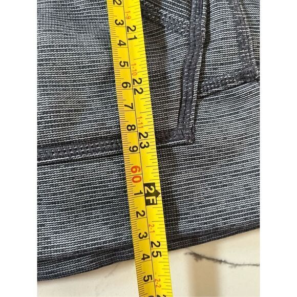 Athleta Women’s Navy Striped Full Zip Hoodie Sz M Pockets Long Sleeve Thumbholes - Picture 10 of 10